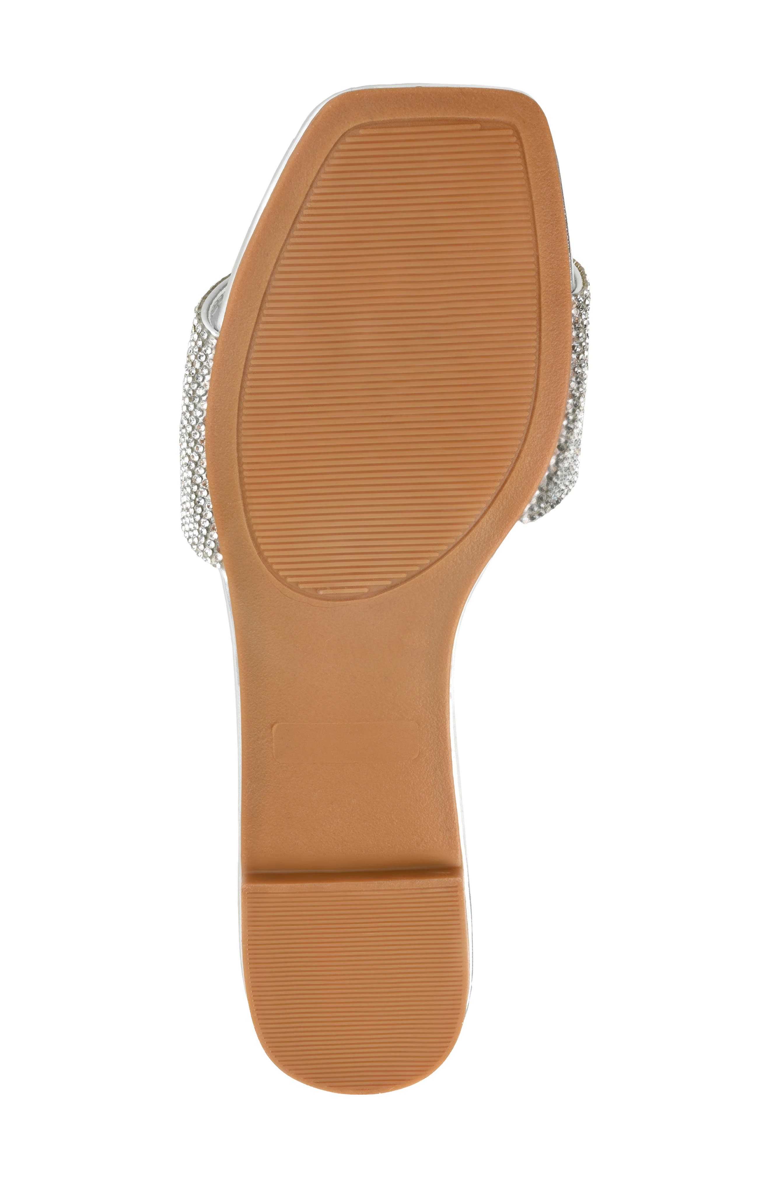 Journee Collection Grayce Square-Toe Slide, Alternate, color, Silver