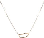 Alex and Ani Gold Elongated Initial Pendant Necklace
