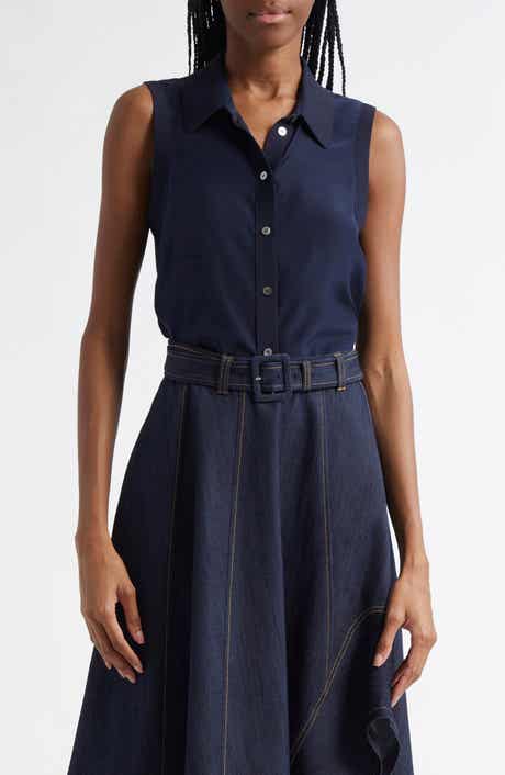 Cinq à Sept Giselle Silk Sleeveless Shirt