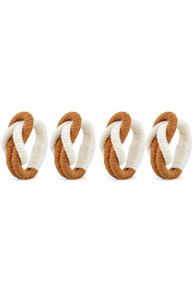 Double Braided Napkin Ring, Main, color, Brown