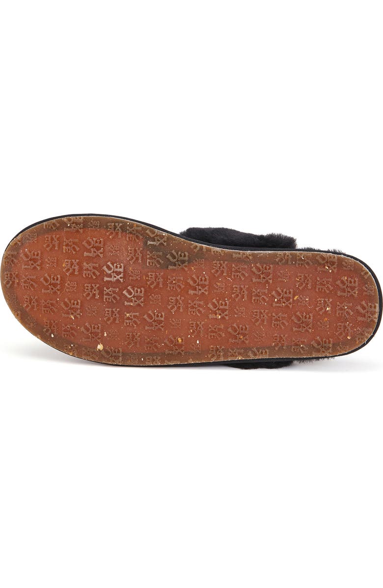 Australia Luxe Collective Genuine Shearling Mule Slipper, Alternate, color, Satin Black