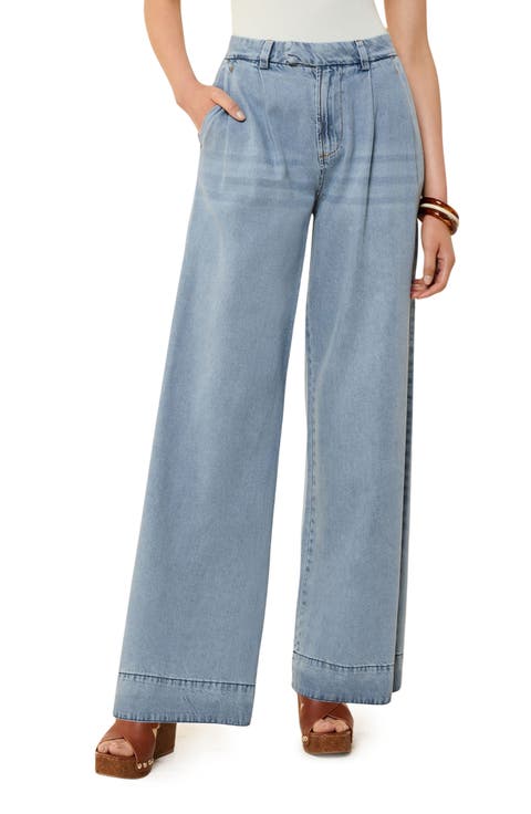 Pleated Wide Leg Trouser Jeans