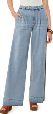Friends Like These Pleated Wide Leg Trouser Jeans