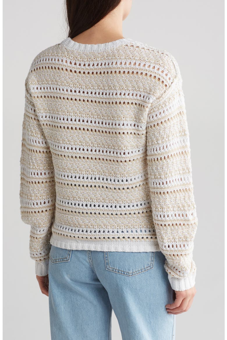 May Tonal Sweater, Alternate, color, BRIGHT WHITE/ ALMOND MILK