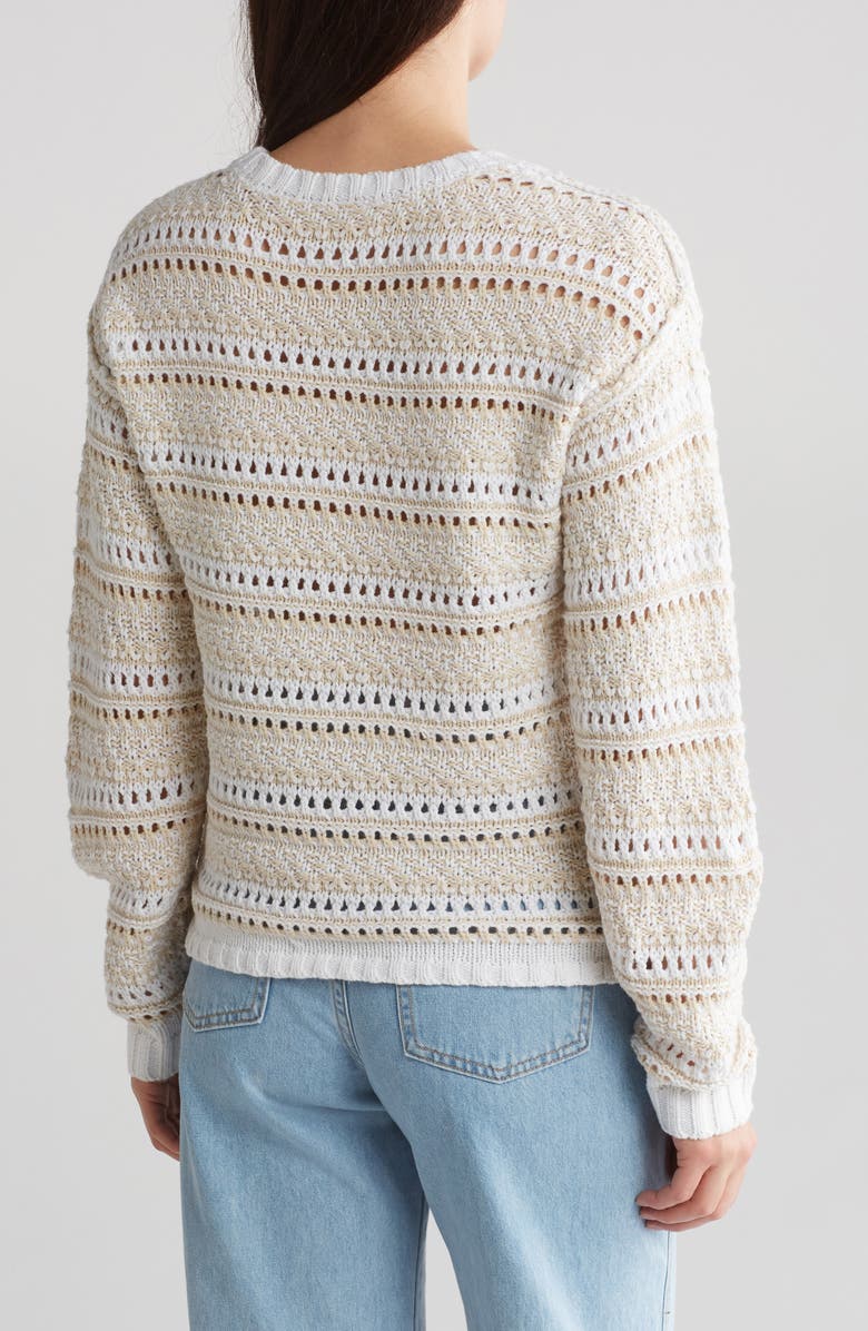BY DESIGN May Tonal Sweater, Alternate, color, Bright White/ Almond Milk
