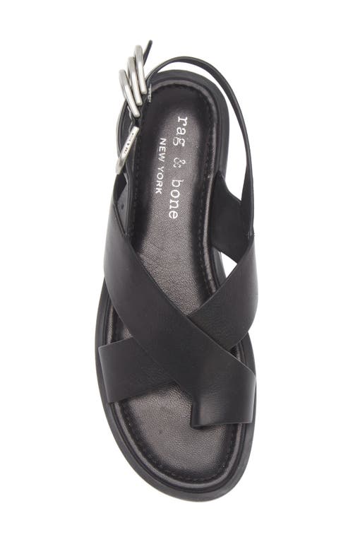Rag & Bone Gia Leather Toe-loop Slingback Sandals In Black
