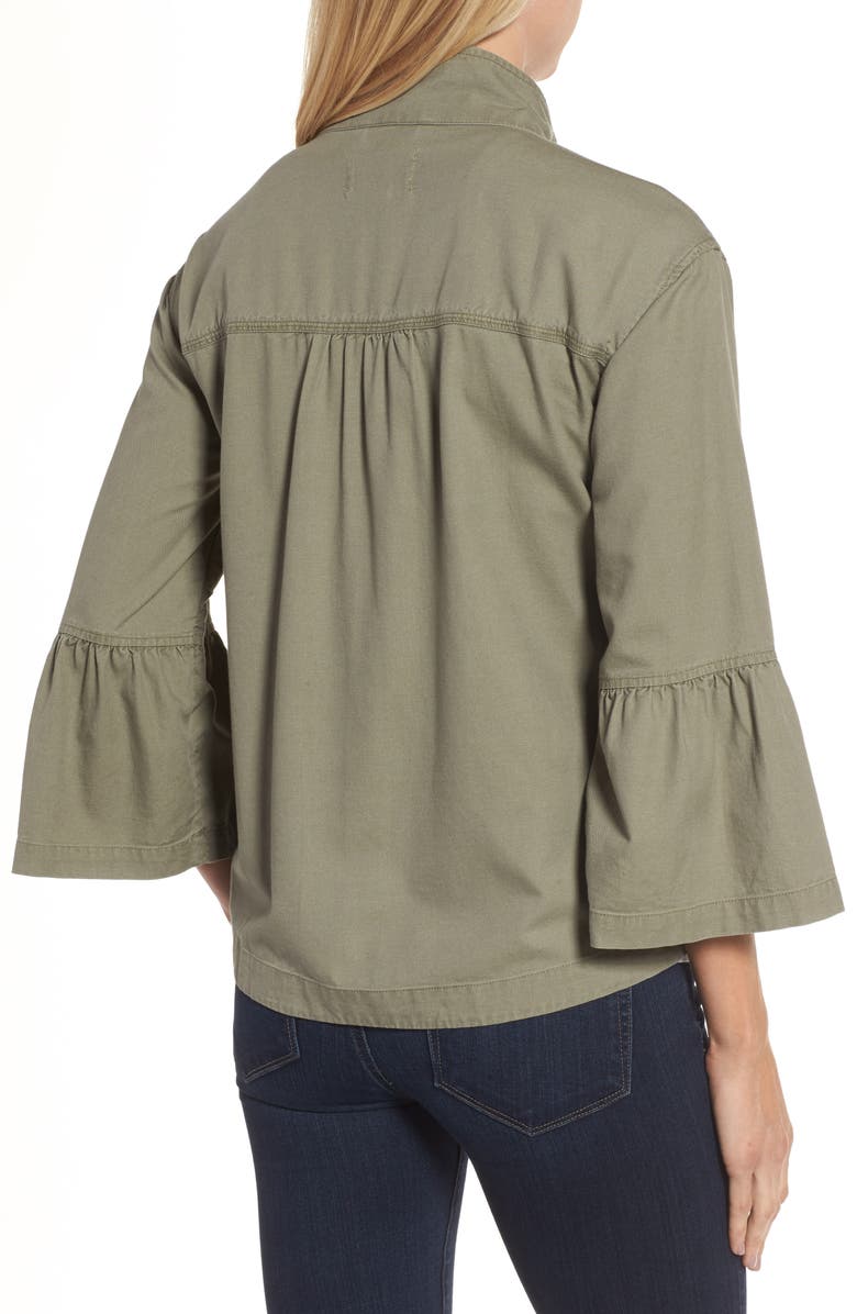 Caslon<sup>®</sup> Flare Sleeve Utility Jacket, Alternate, color,