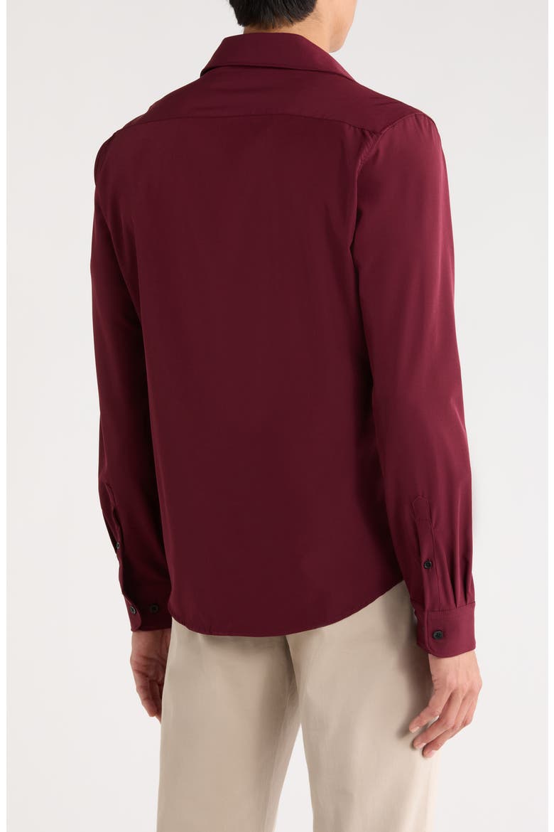 Tech Dress Shirt, Alternate, color, MERLOT