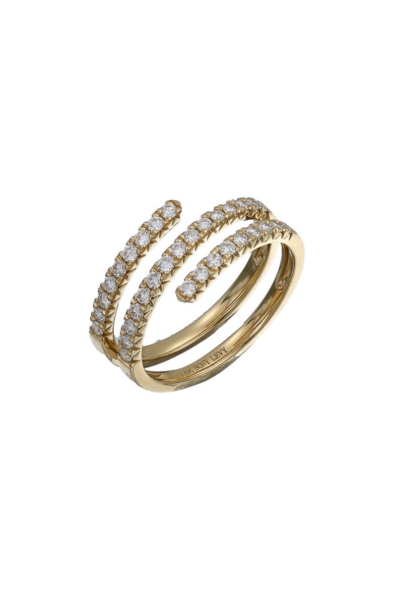 Audrey Trend Spiral Diamond Ring (Nordstrom Exclusive), Main, color, 18K YELLOW GOLD/ DIAMOND