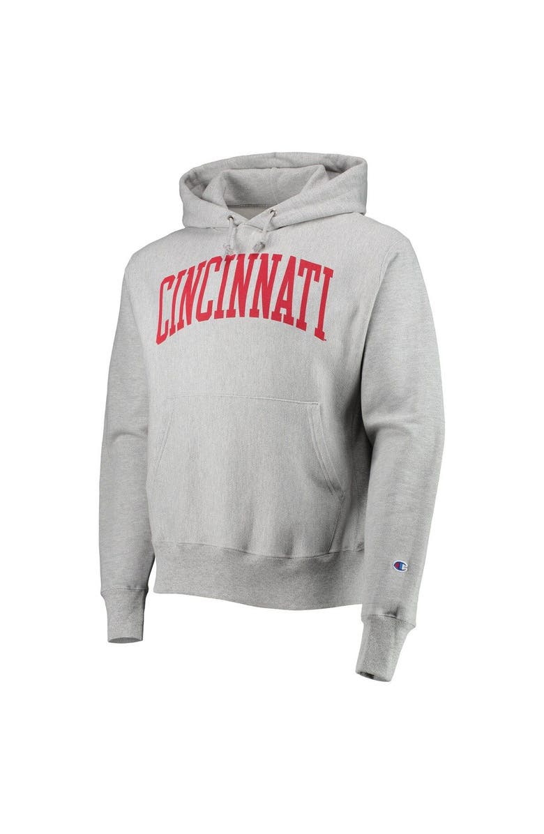Champion Men's Champion Heathered Gray Cincinnati Bearcats Cincy Arch Pullover Hoodie, Alternate, color, Heather Gray