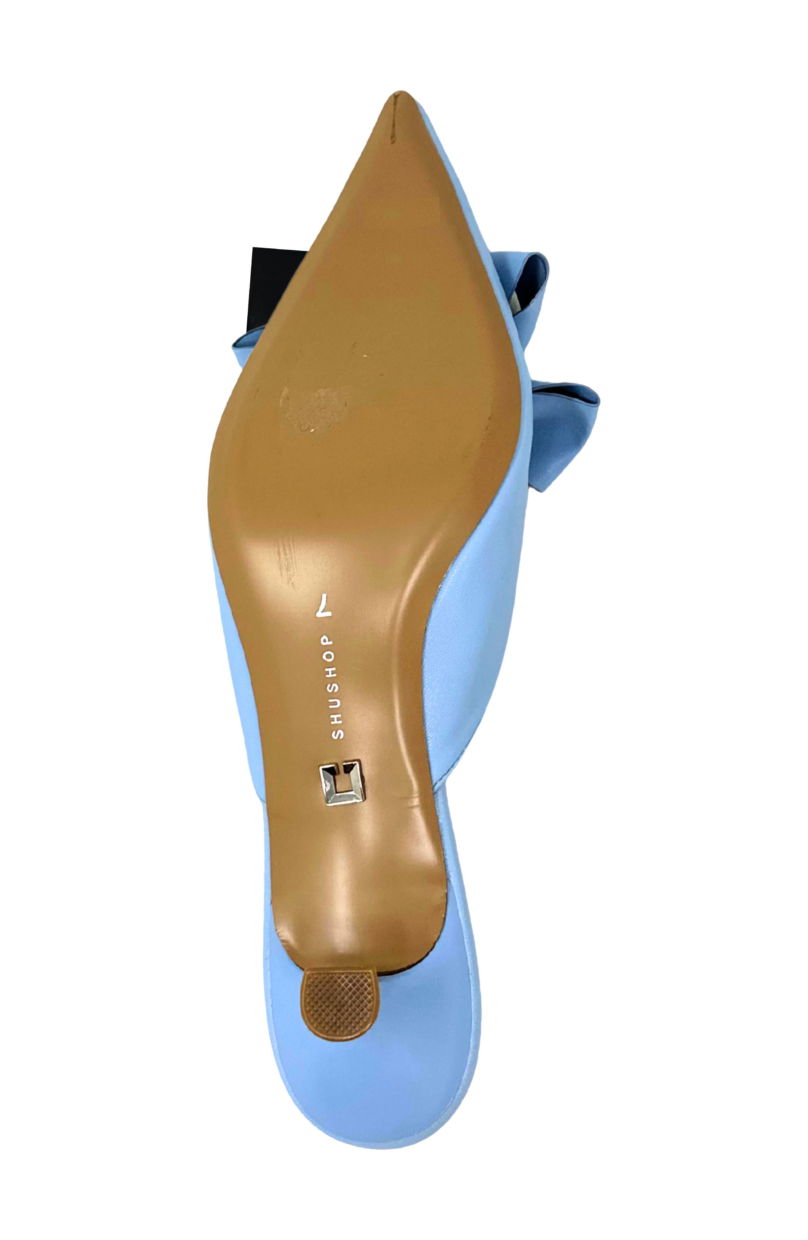 Nell Pointed Toe Kitten Heel Mule, Alternate, color, LIGHT BLUE