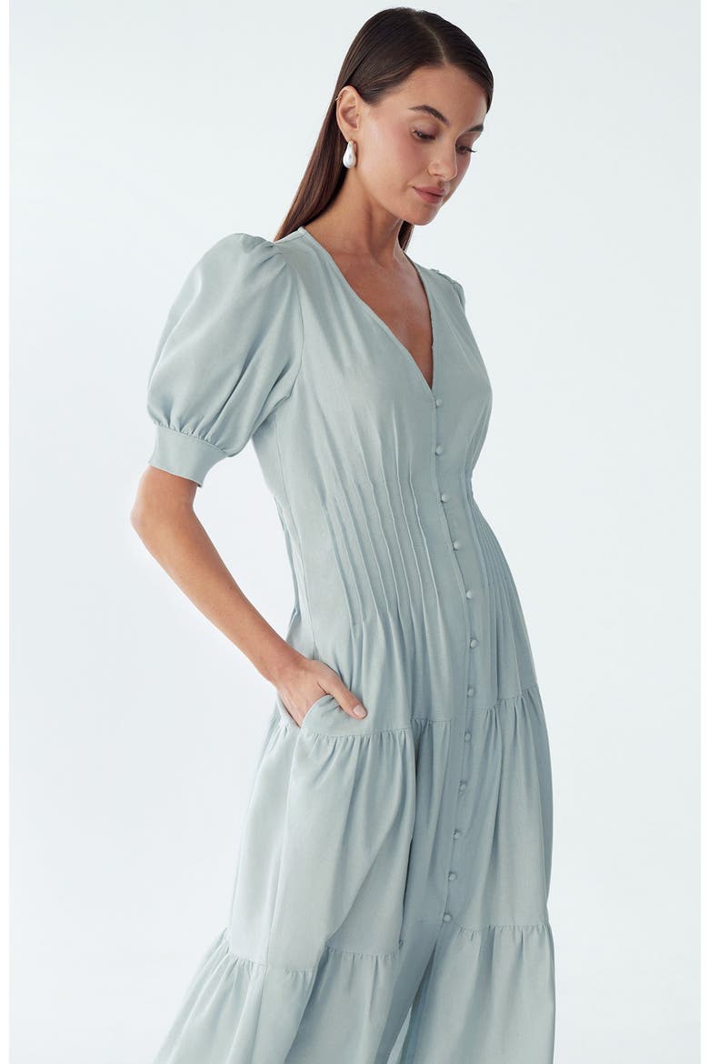 Apple Midi Dress, Alternate, color, Sky Blue