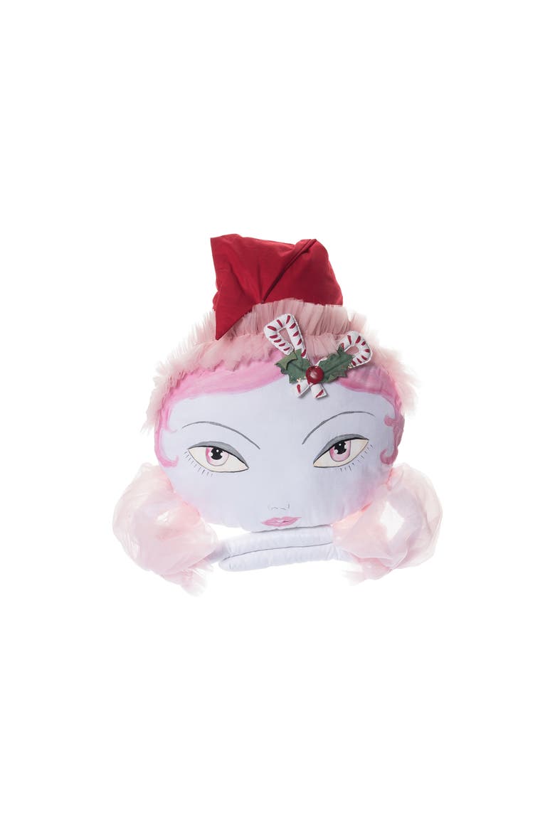 Sugarplum Zombinaland Christmas XMAS Decorative Soft Figurine Pillow, Main, color, Pink