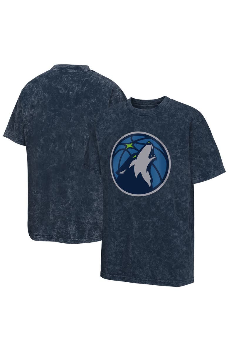 Outerstuff Youth  Navy Minnesota Timberwolves Rugged Defense T-Shirt, Main, color, Navy