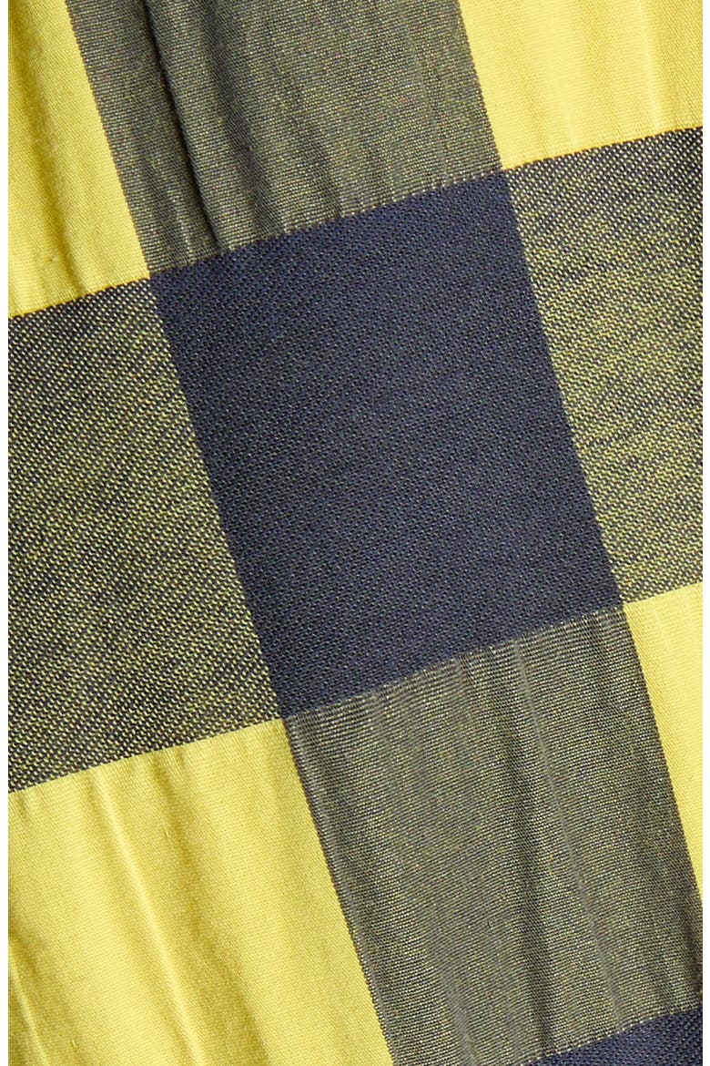 Macro Gingham Fit + Flare Dress, Alternate, color, 7315 YELLOW/ SHRUB/ WAVE