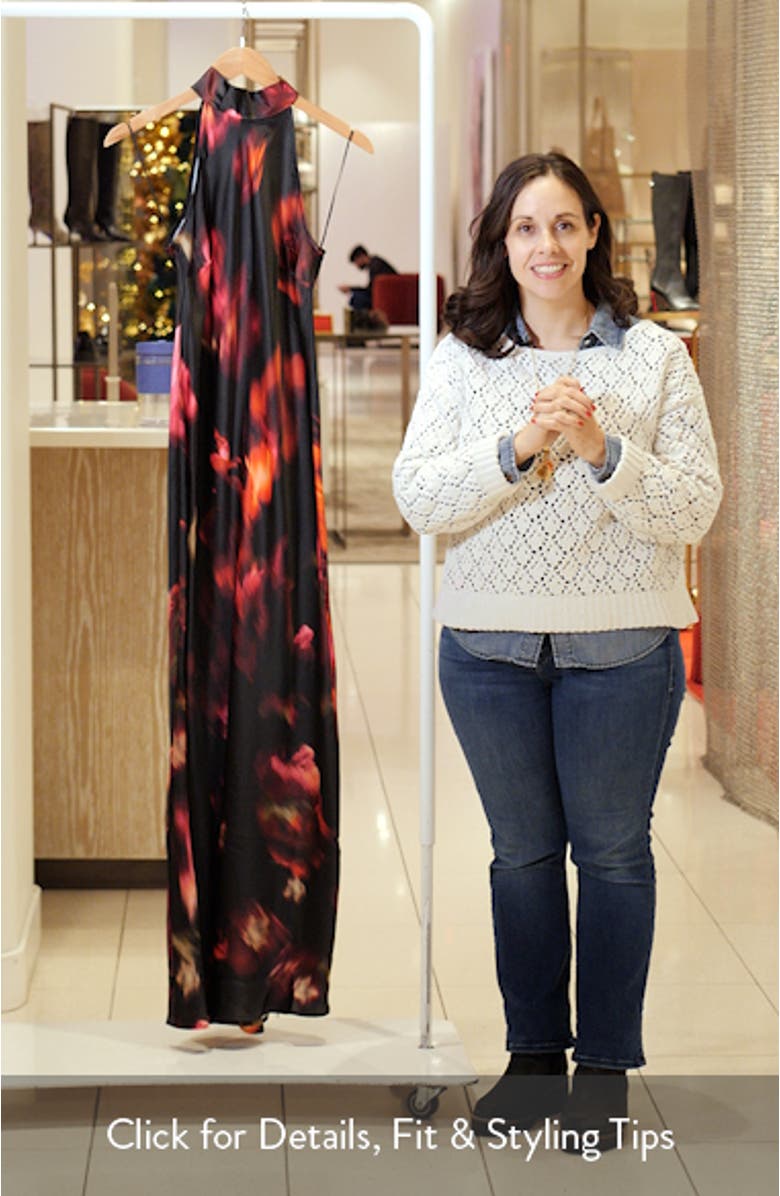 Lara Satin Bias Cut Maxi Dress, sales video thumbnail