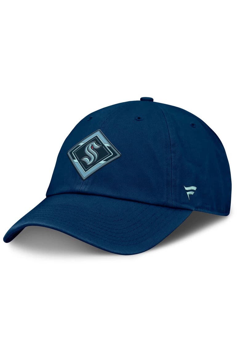 Women's Fanatics Deep Sea Blue Seattle Kraken Authentic Pro Rink Adjustable Hat, Main, color, Navy