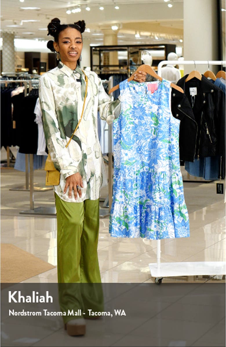 Trina Floral A-Line Cotton Dress, sales video thumbnail