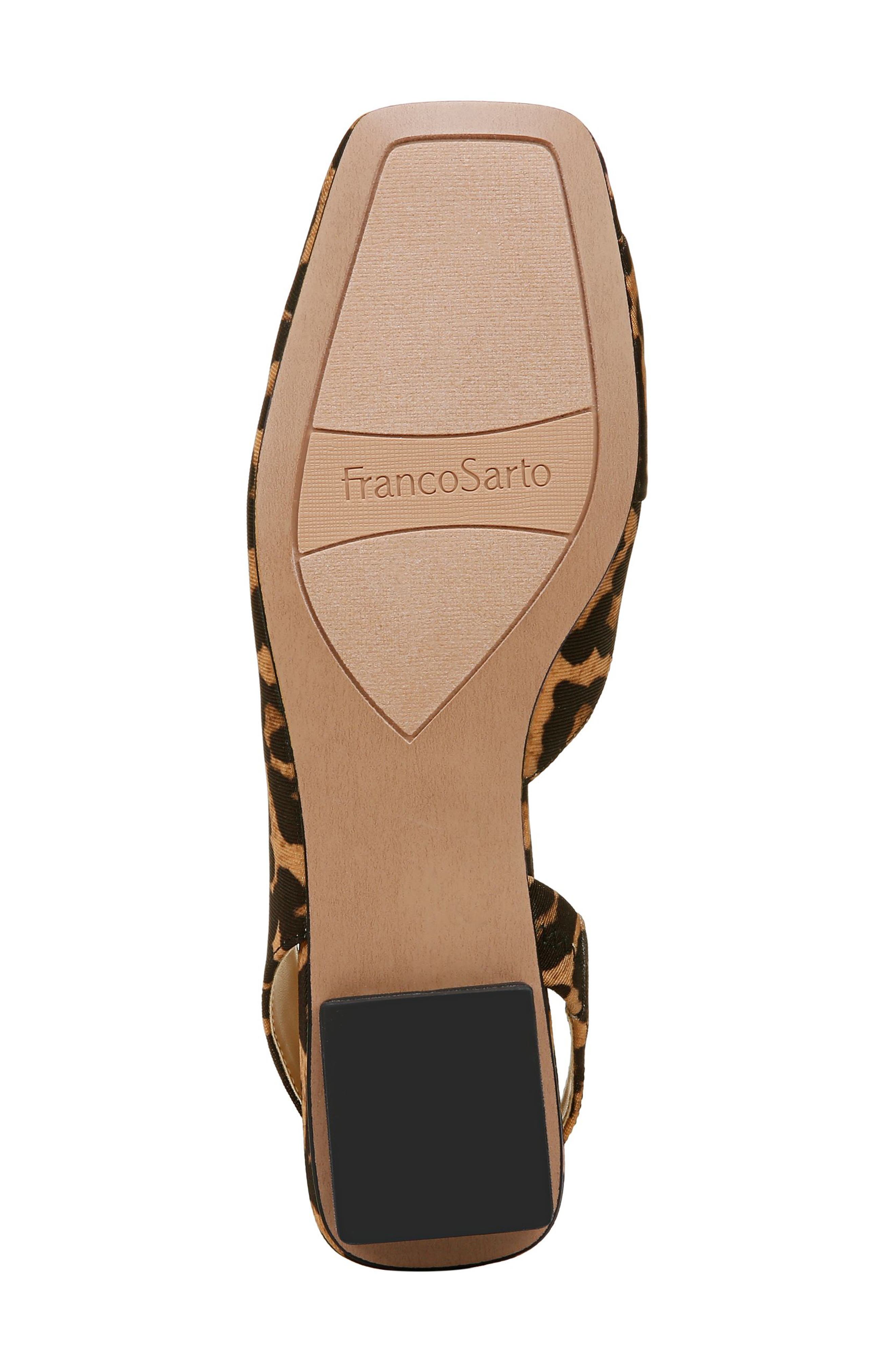 Franco Sarto Teagan Slingback Half d'Orsay Flat, Alternate, color, Brown Multi