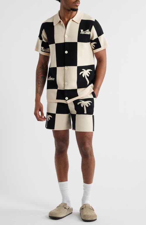 Mavrans Victory Lap Check Shorts In Black/white