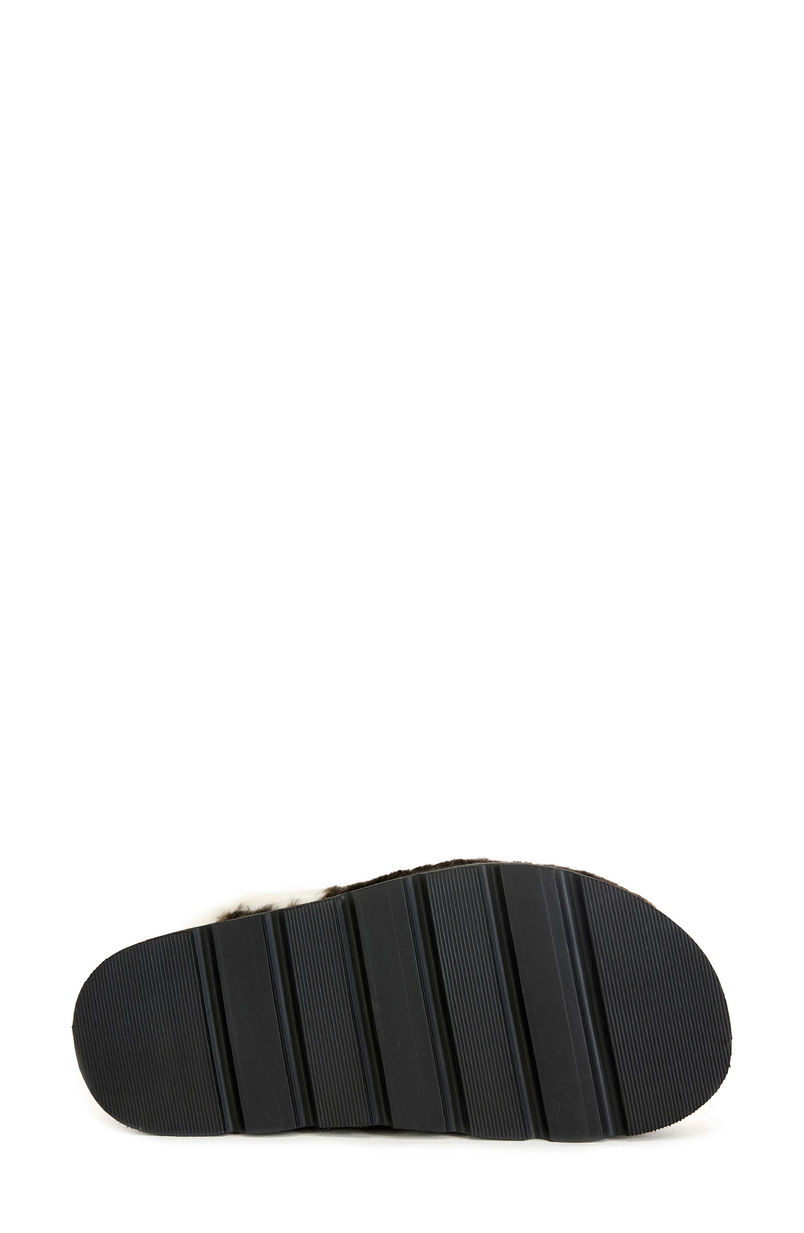 AZALEA WANG Govinda Faux Fur Clog, Alternate, color, Brown Multi