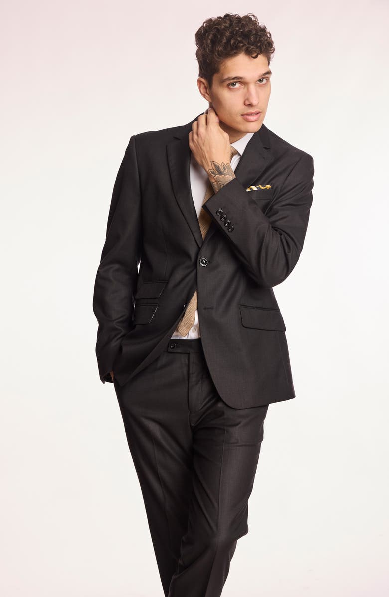 PAISLEY & GRAY Dover Modern Fit Sport Coat, Alternate, color, Soft Black Shark