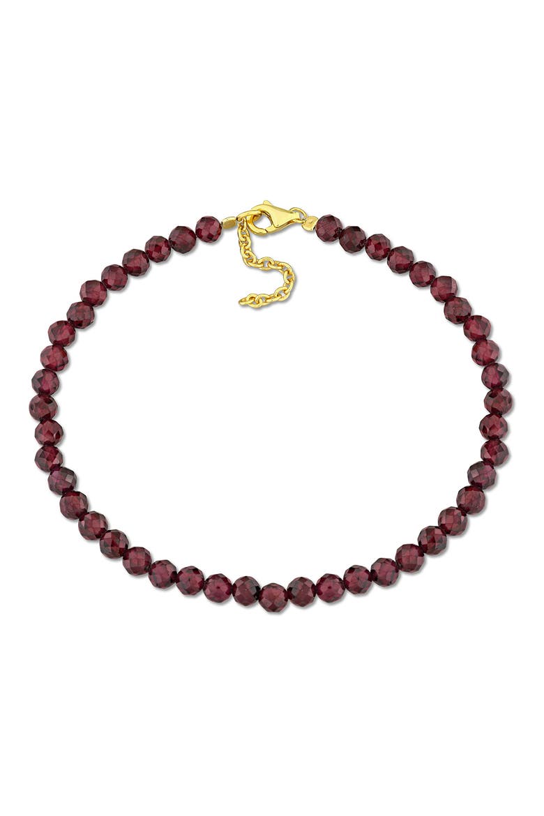Faceted Beaded Bracelet, Main, color, RED