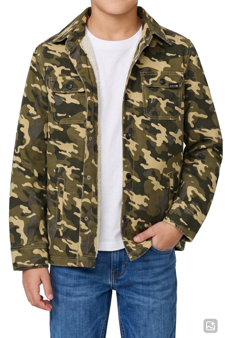 Kids' Camo Snap-Front Jacket, Alternate, color, CAMO