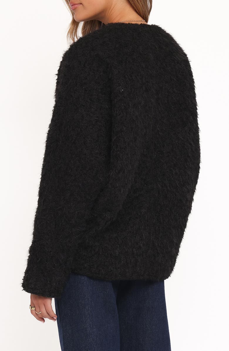 Petal & Pup Kimmy Bow Oversize Cardigan, Alternate, color, Black