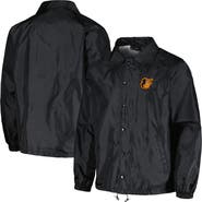 DUNBROOKE Men's Dunbrooke  Black Baltimore Orioles Coach's Raglan Full-Snap Windbreaker Jacket