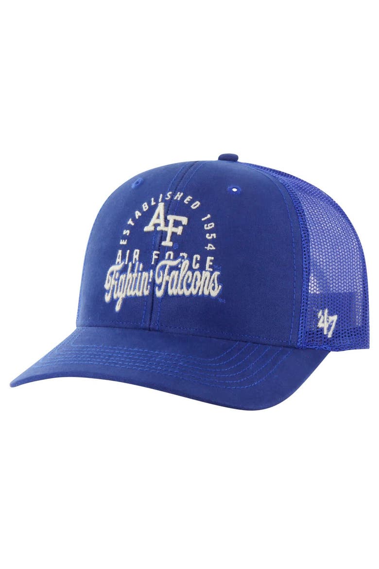 Men's '47 Royal Air Force Falcons Pitstop Trucker Adjustable Hat, Main, color, Royal
