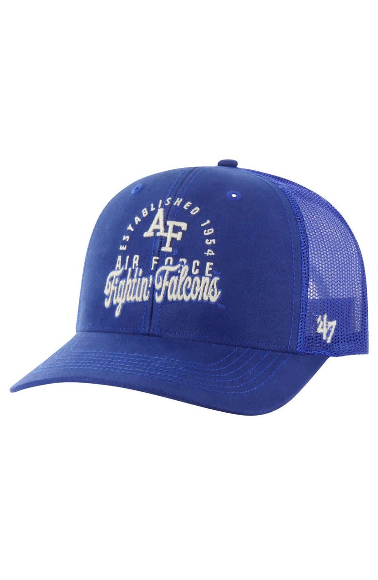 '47 Men's '47 Royal Air Force Falcons Pitstop Trucker Adjustable Hat, Main, color, Royal