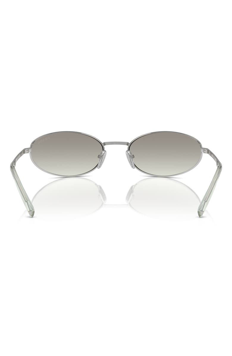 Prada 59mm Oval Sunglasses, Alternate, color, Silver