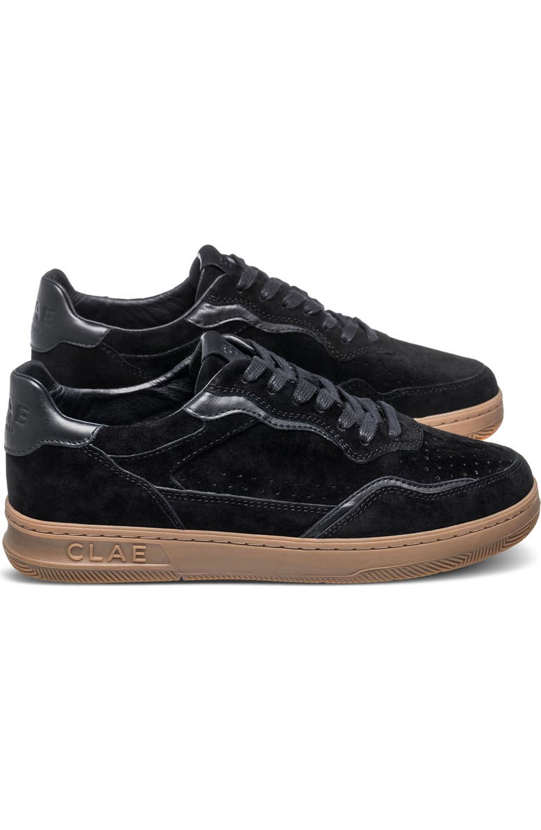 CLAE Haywood Leather Sneaker, Alternate, color, Black Dark Gum