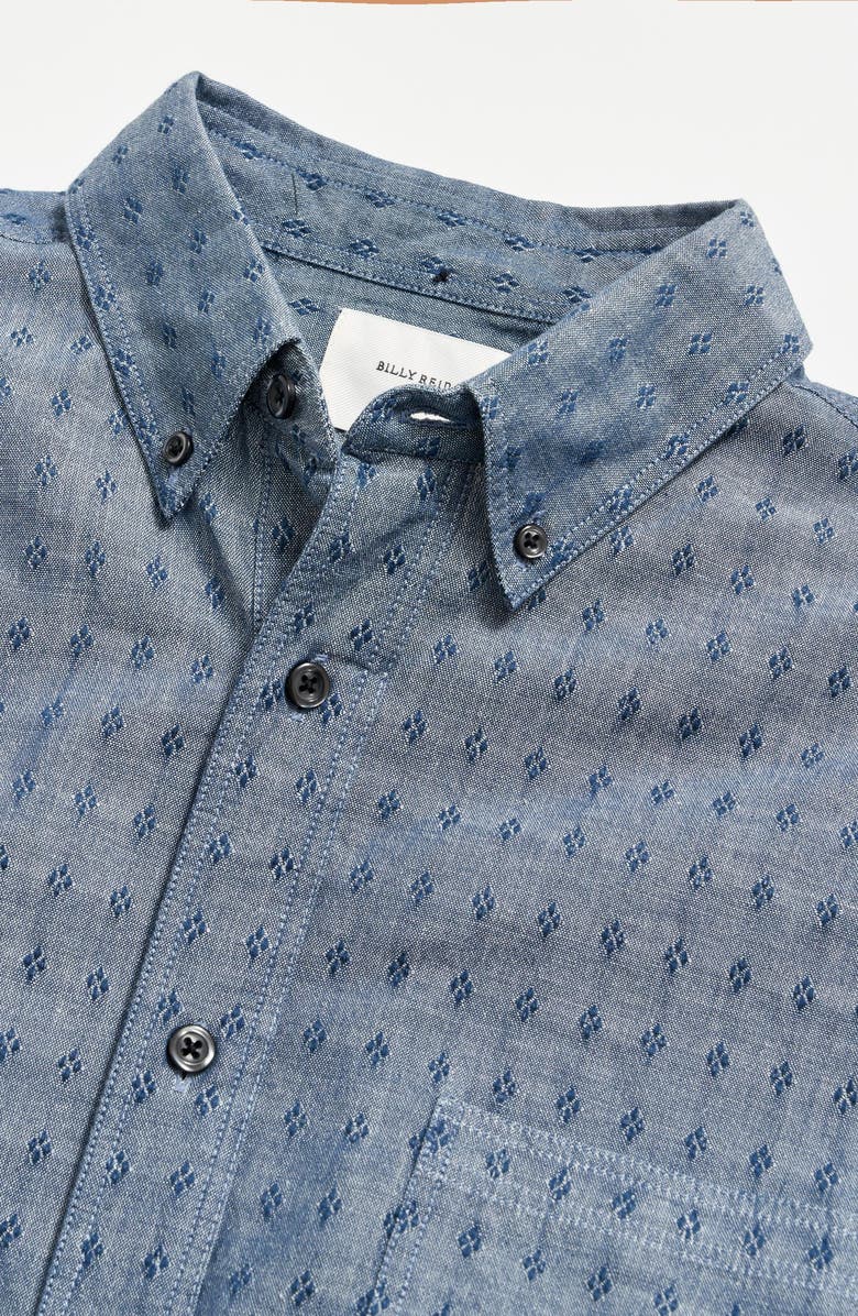 Billy Reid Tuscumbia Diamond Dobby Button-Down Shirt, Alternate, color,