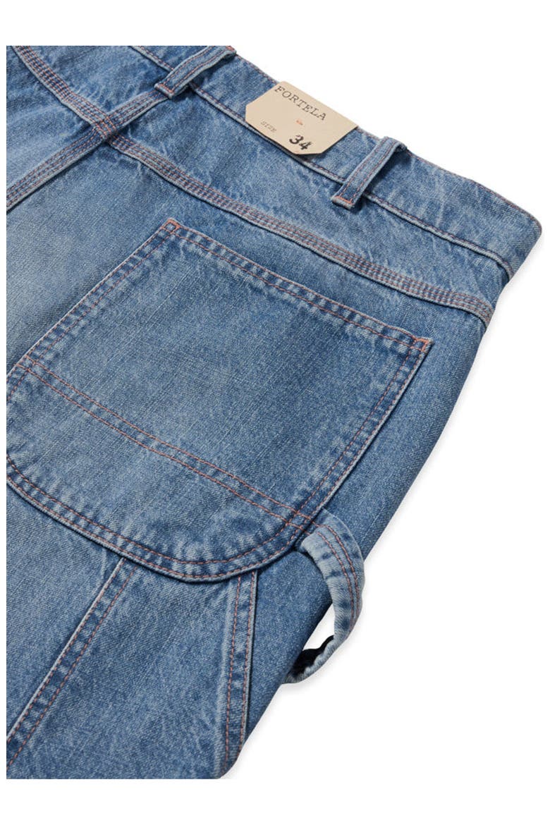 Allen Workwear Stone Wash Denim Trousers, Alternate, color, BLUE