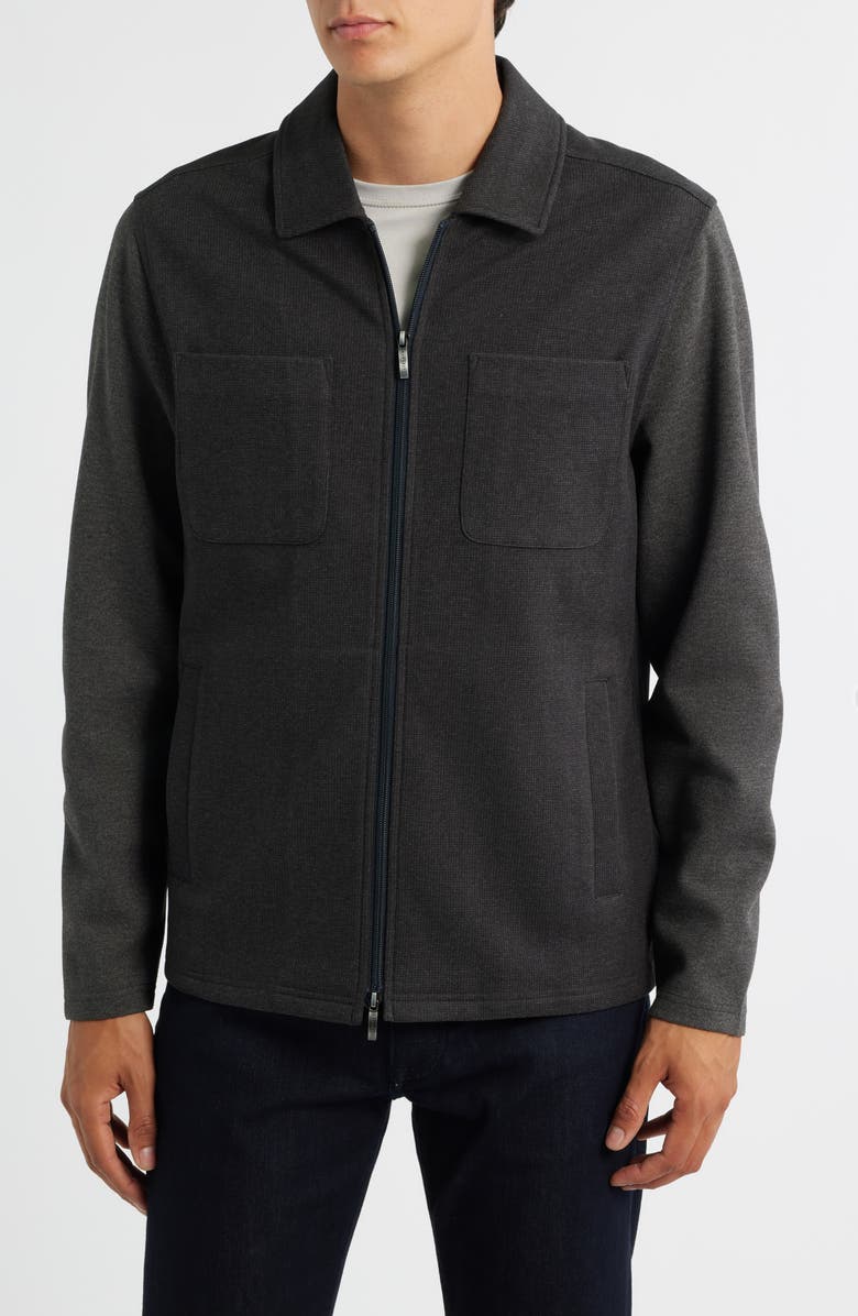 Alexis Knit Zip-Up Shirt Jacket
