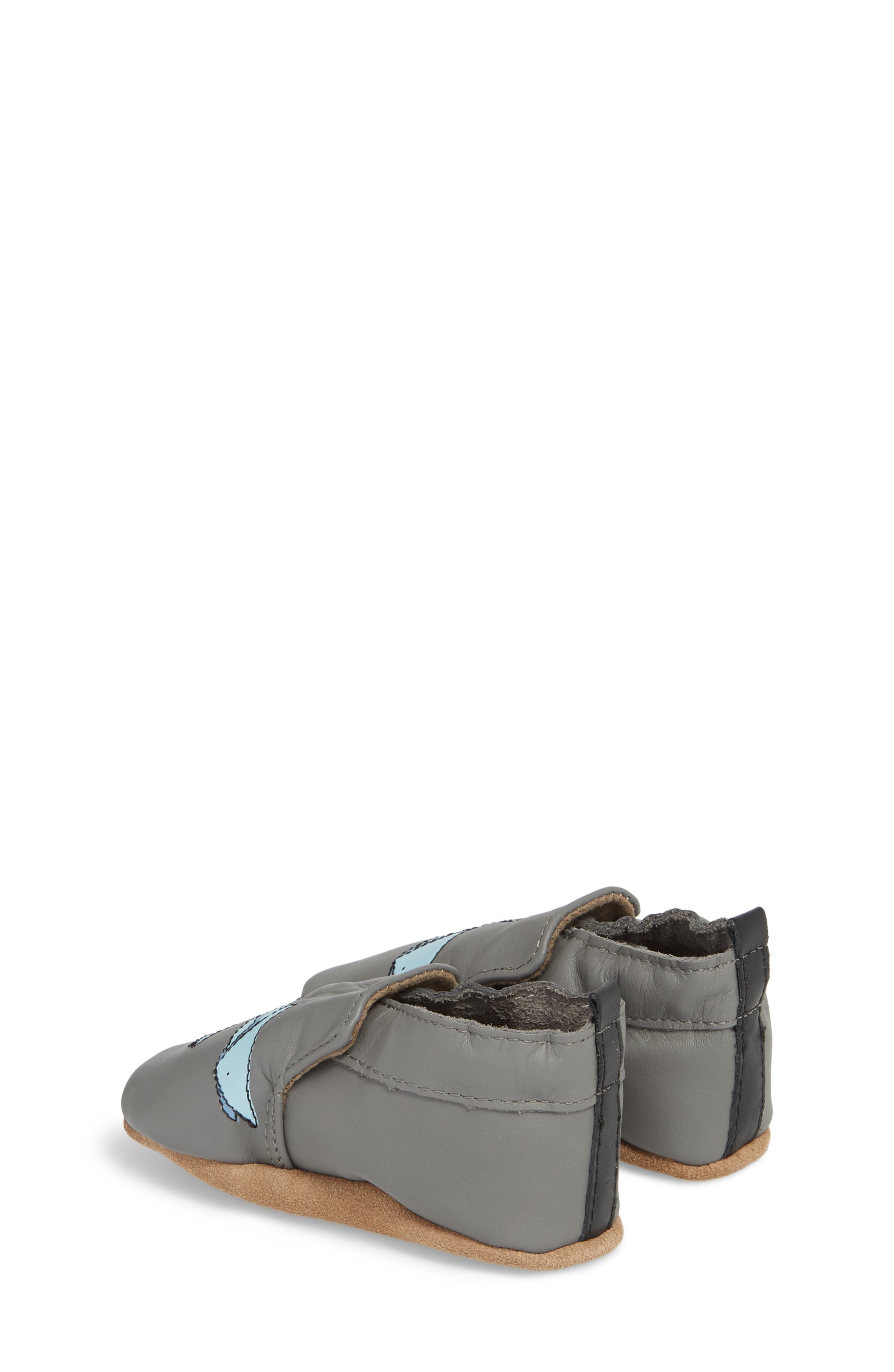 Robeez<sup>®</sup> Sharktastic Moccasin Crib Shoe, Alternate, color, 