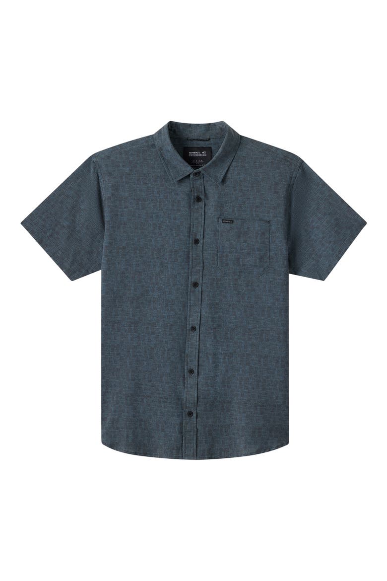 TRVLR Performance Short Sleeve Button-Up Shirt, Alternate, color, BLACK