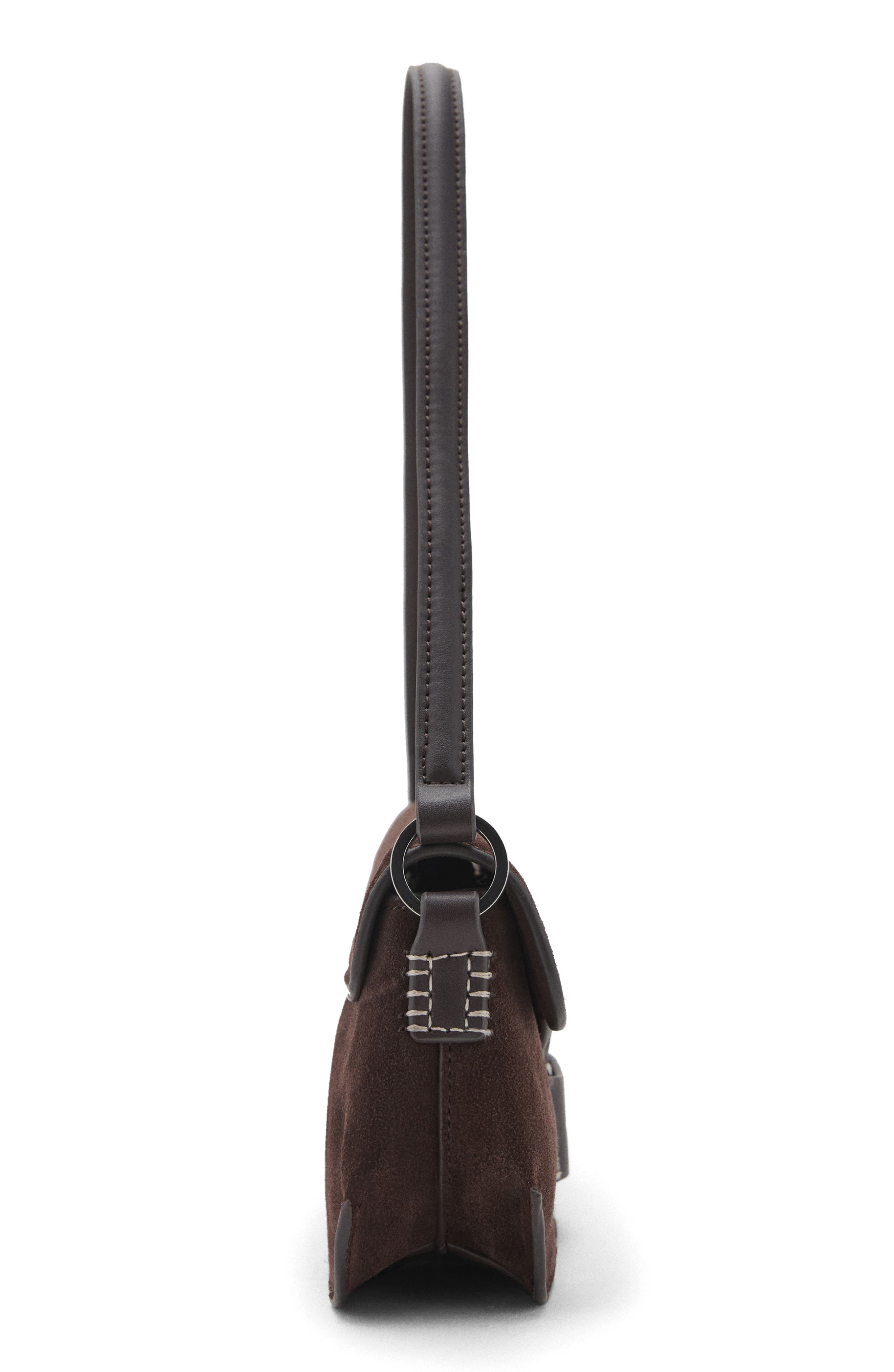 MANGO Suede Shoulder Bag, Alternate, color, 