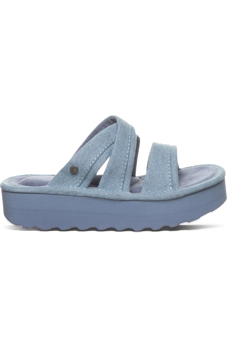 BEARPAW Altitude Platform Slide Sandal, Alternate, color, Denim Blue