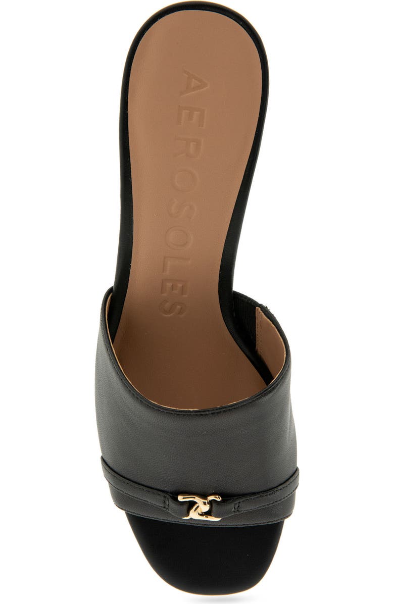 Aerosoles Gela Slide Sandal, Alternate, color, Black Leather