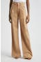 Mia Double Pleat Wide Leg Stretch Cotton Pants