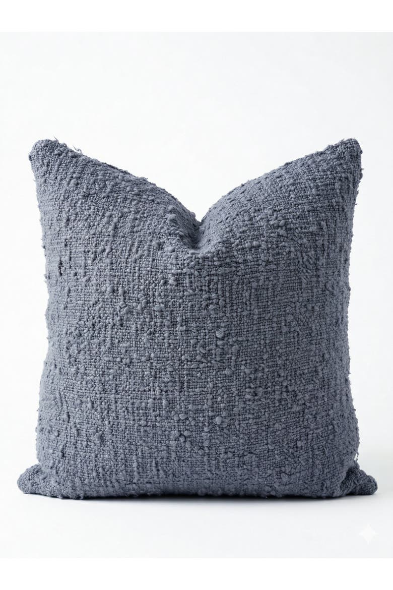 Cozy Cotton Boucle Pillow with Down Alternative Insert, Main, color, Breezy Blue
