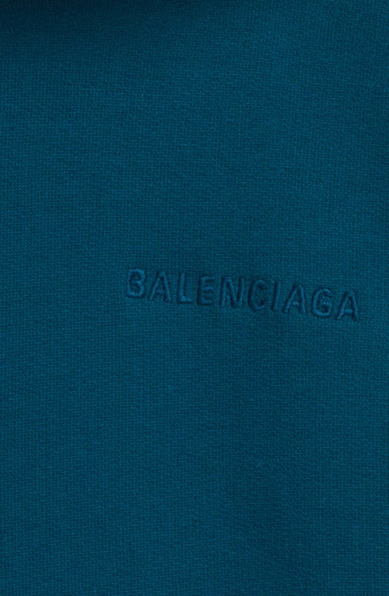 Balenciaga Kids' Embroidered Logo Cotton Hoodie, Alternate, color,