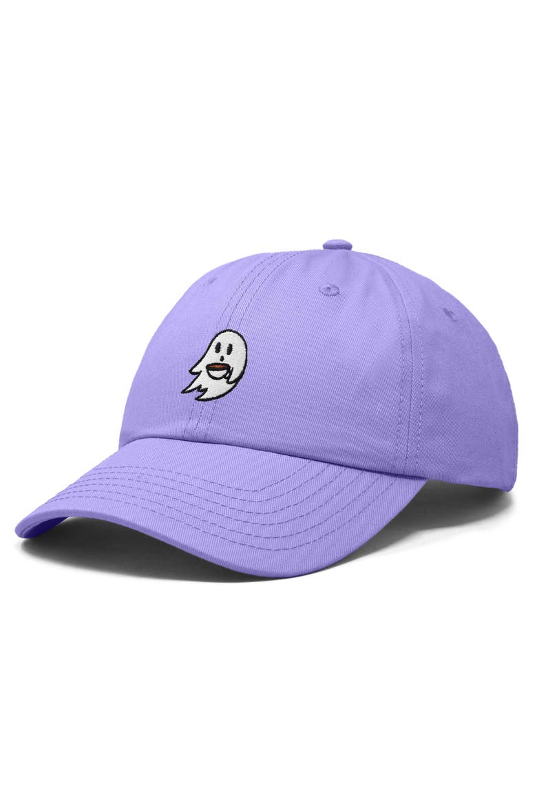 Coffee Ghost Embroidered Hat, Alternate, color, Lavender