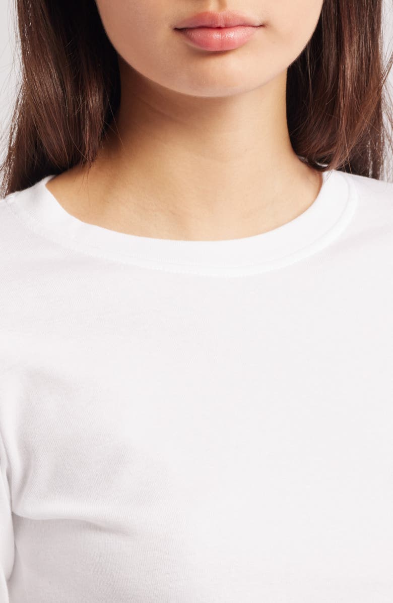Topshop Everyday Long Sleeve Cotton T-Shirt, Alternate, color, White