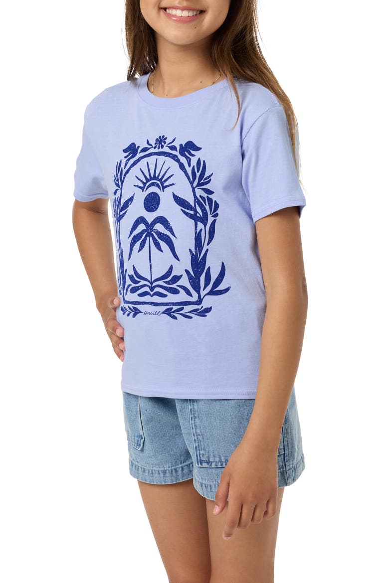 Kids' Framed Flora Angie Cotton Graphic T-Shirt, Alternate, color, BLUE JELLY