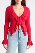 Laundry by Shelli Segal Ruffled Collar Bell Sleeve Sweater
