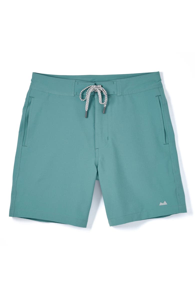 Myles Apparel Seacliff Board Short, Main, color, Green Gray